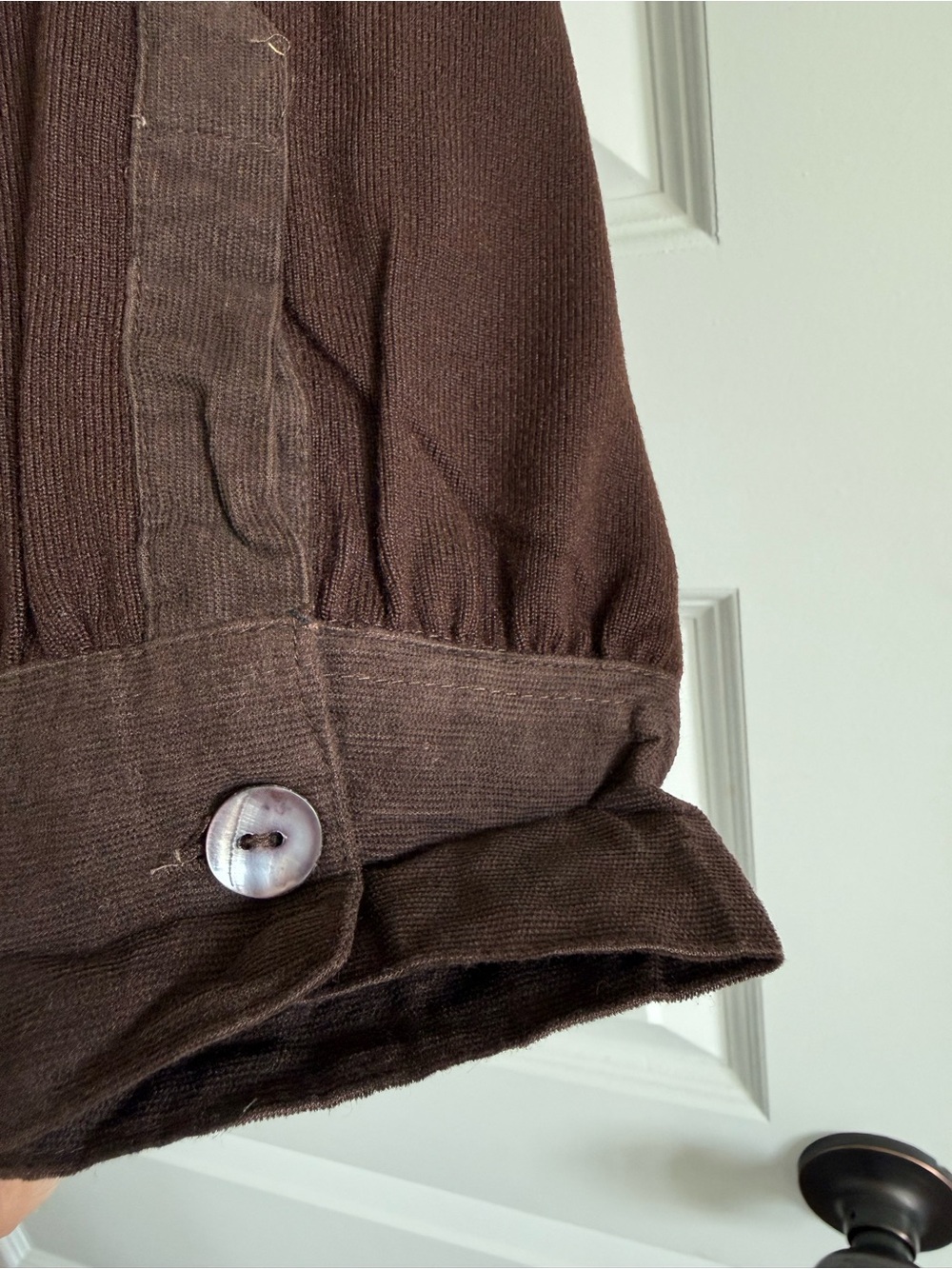 Young Threads NWT Brown Button Front Blouse Size Large Boho Cottagecore - Picture 8 of 11